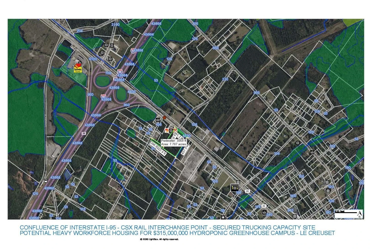Intermodal Interchange Site - I-95 & CSX Rail Centric by 1 Minute - Workforce Housing - Onward Ports of Savannah and Charleston