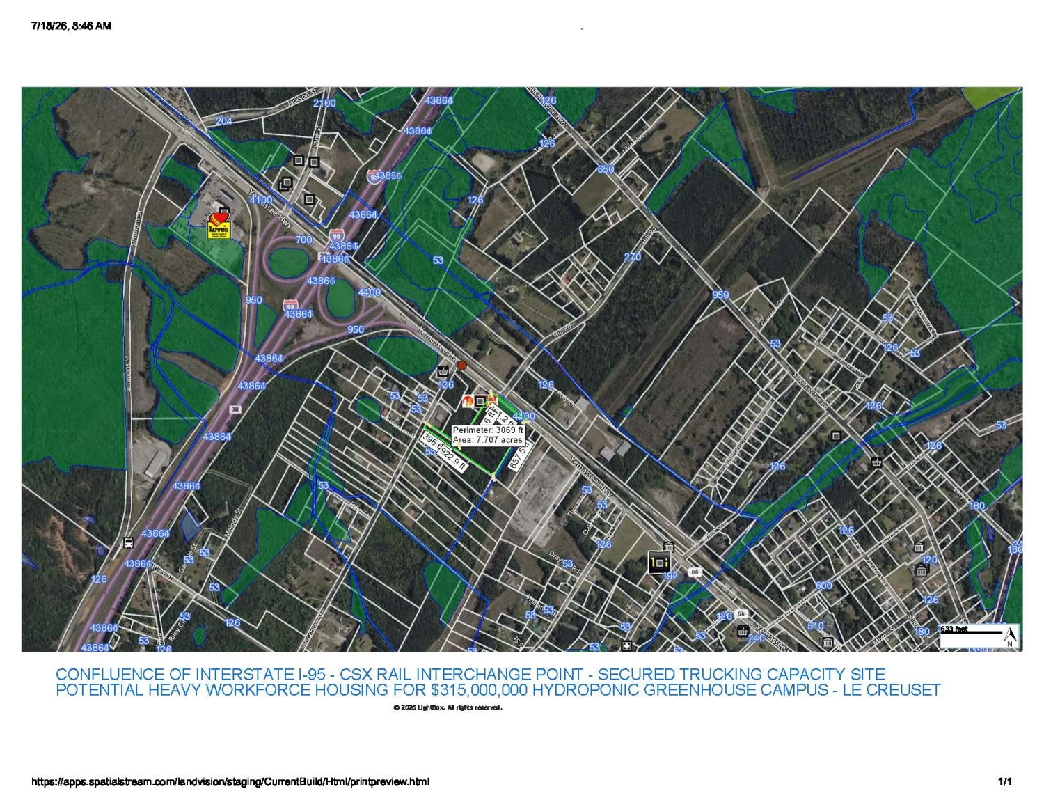 Intermodal Interchange Site - I-95 & CSX Rail Centric by 1 Minute - Workforce Housing - Onward Ports of Savannah and Charleston
