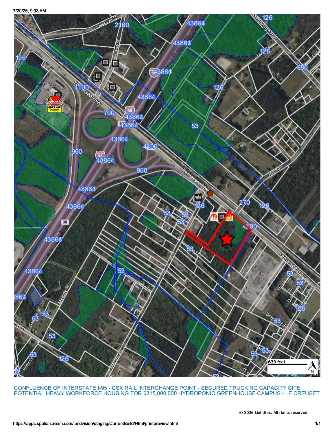 Intermodal Interchange Site - I-95 & CSX Rail Centric by 1 Minute - Workforce Housing - Onward Ports of Savannah and Charleston
