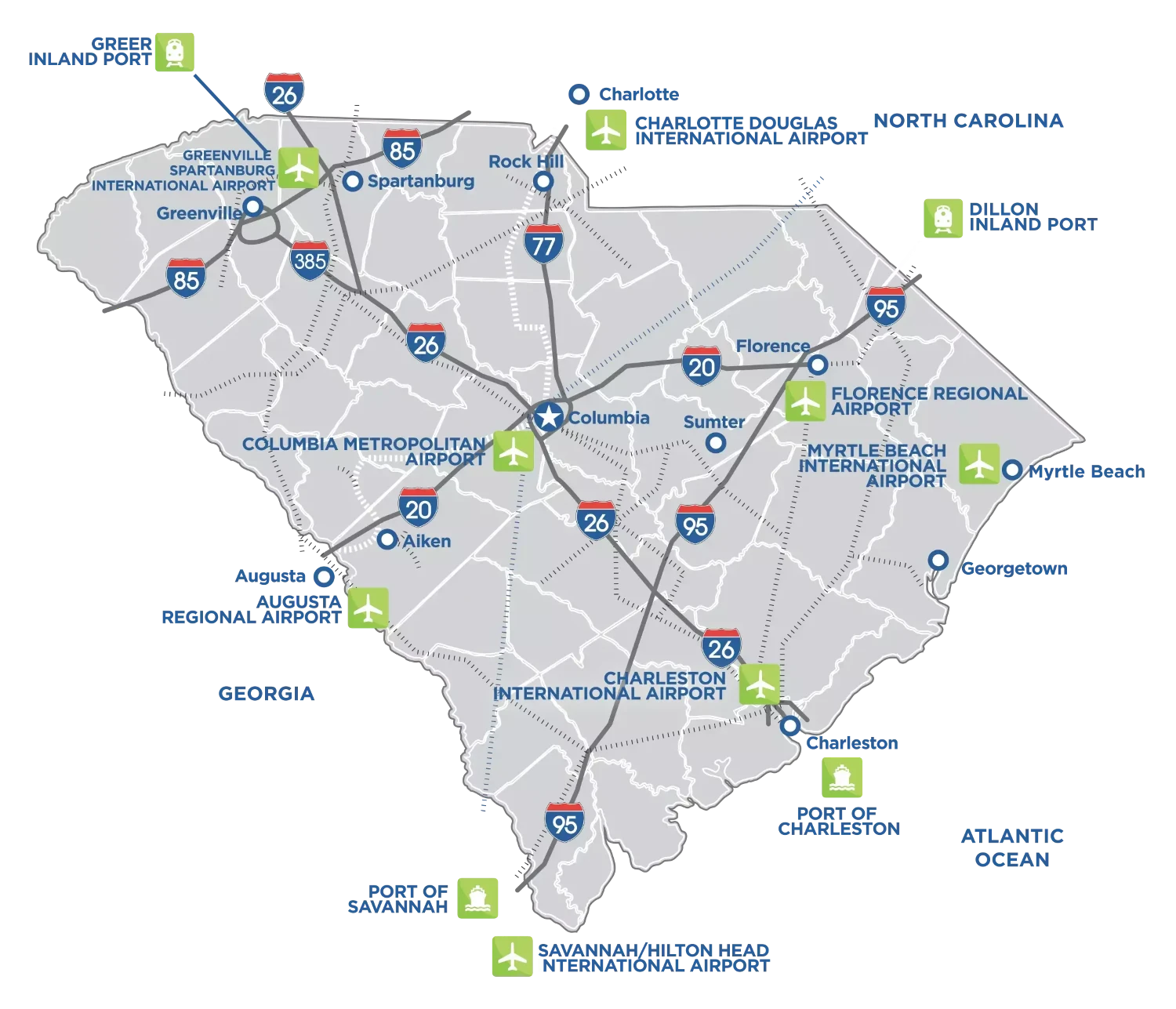 SC Interstate I-95 Corridor Centric Dominance w/ 4.2 AC Intermodal/IOS/Workforce Housing Site at I-95 Exit 53 - IICD Zoned