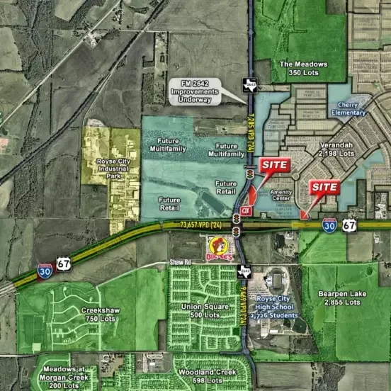 NEQ Of I-30 & FM 2642 - I-30 Frontage Dev Corners @ Verandah
