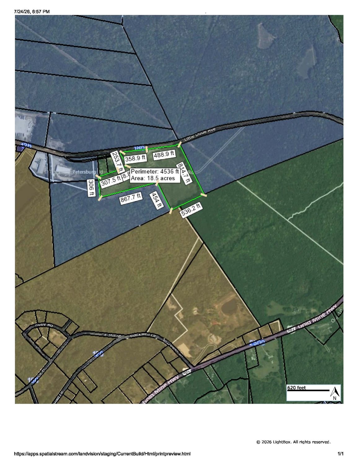 Industrial Intermodal or Workforce Housing 20.6 Acre Tract Near Gold Mines = Trucking Use - Employee Bunkhouses