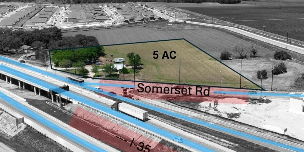 Hard Corner | I-35 Frontage Road at Somerset Road