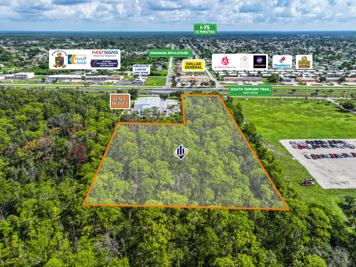 High Traffic US-41 Commercial Development Site