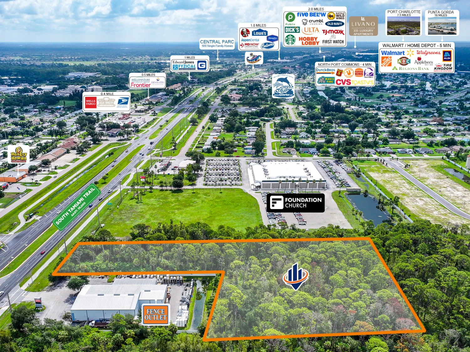 High Traffic US-41 Commercial Development Site
