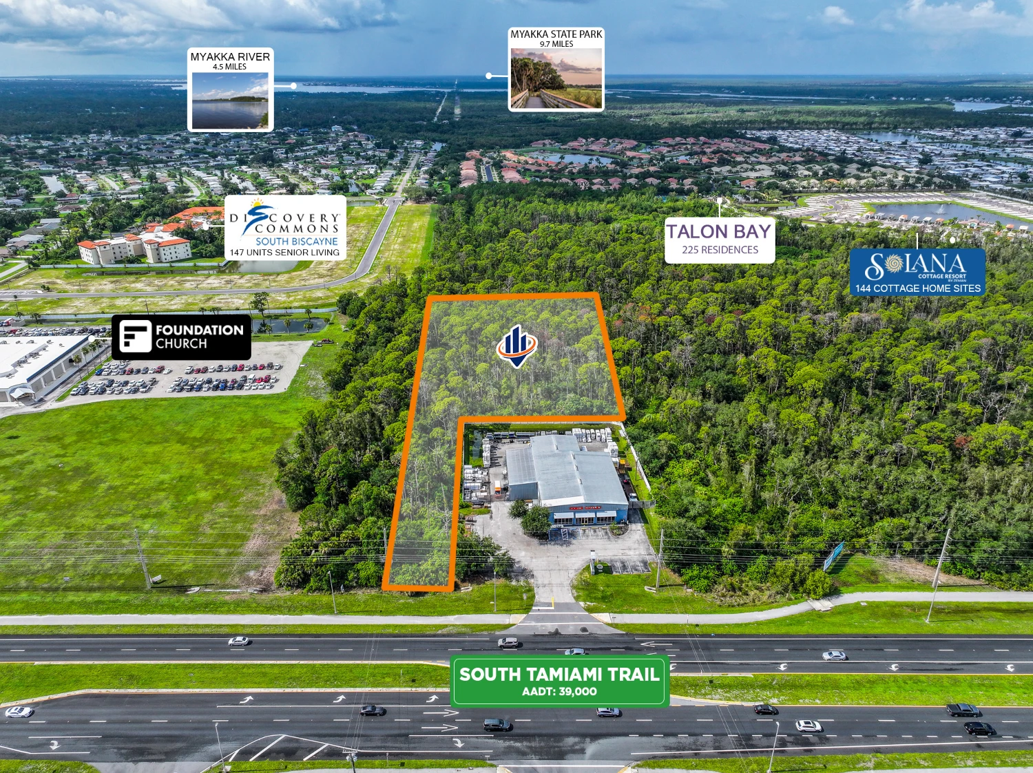 High Traffic US-41 Commercial Development Site