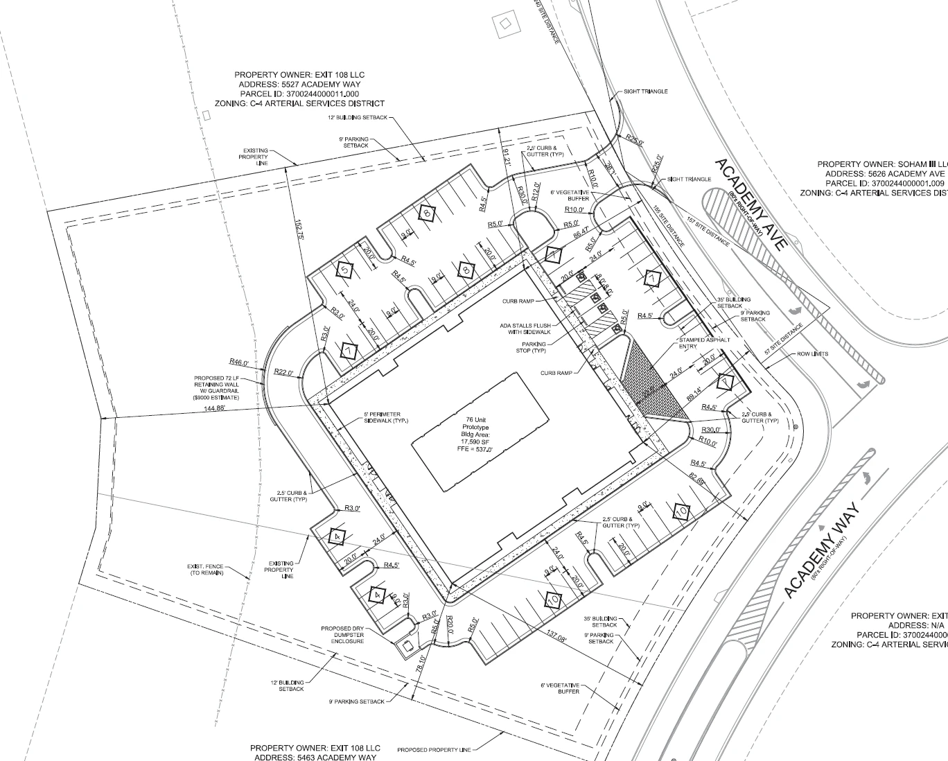 Proposed Stay APT Suites Development Site