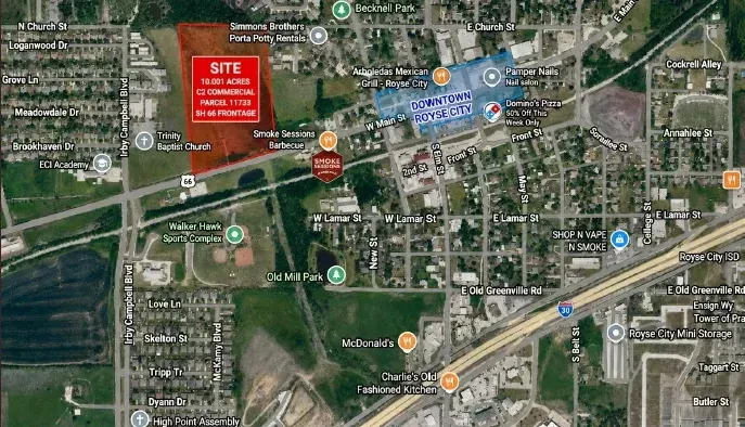 Hwy 66 & Erby Campbell - 10 AC for Commercial Dev Hwy 66 Royse City