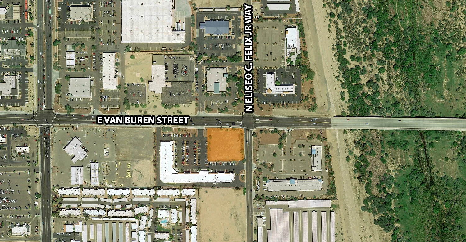 SWC of Van Buren St & Eliseo C Felix Jr Way