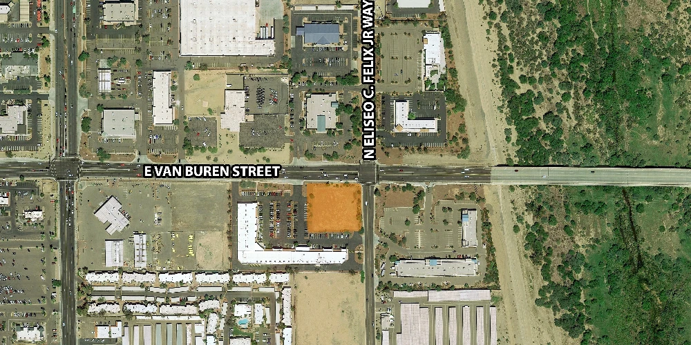 SWC of Van Buren St & Eliseo C Felix Jr Way