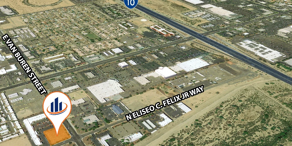 SWC of Van Buren St & Eliseo C Felix Jr Way
