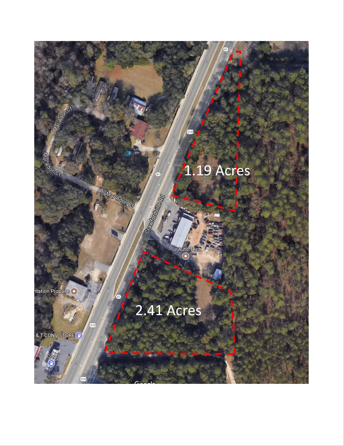 Vacant Lots on Crawfordville Rd. 