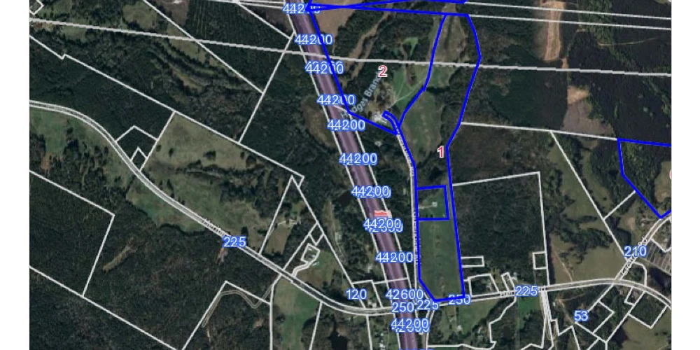209.563 Acres Adjacent to and on the I-77 Interstate Corridor 40 Minutes South of Charlotte w/ 5 MWs Now Developable Tract