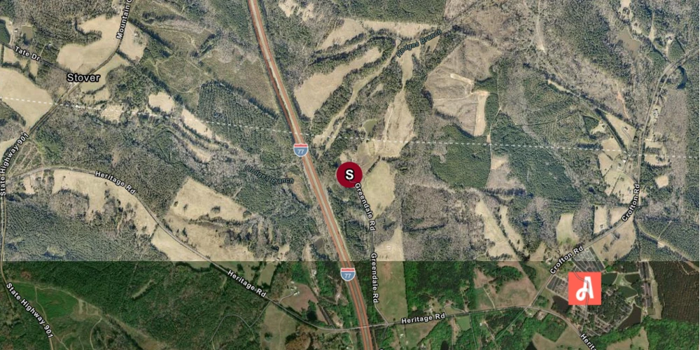 209.563 Acres Adjacent to and on the I-77 Interstate Corridor 40 Minutes South of Charlotte w/ 5 MWs Now Developable Tract