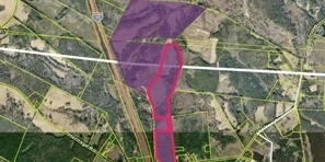 209.563 Acres Adjacent to and on the I-77 Interstate Corridor 40 Minutes South of Charlotte w/ 5 MWs Now Developable Tract