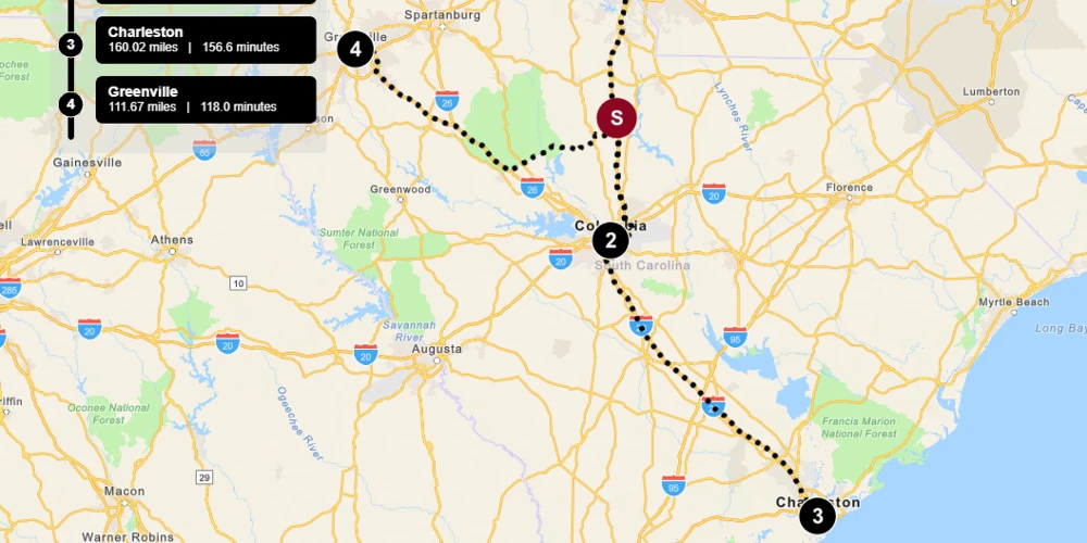 209.563 Acres Adjacent to and on the I-77 Interstate Corridor 40 Minutes South of Charlotte w/ 5 MWs Now Developable Tract