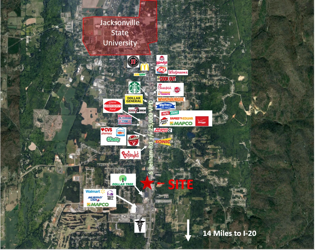 +/- 1.15 to 14.5 Ac  - Jacksonville AL 