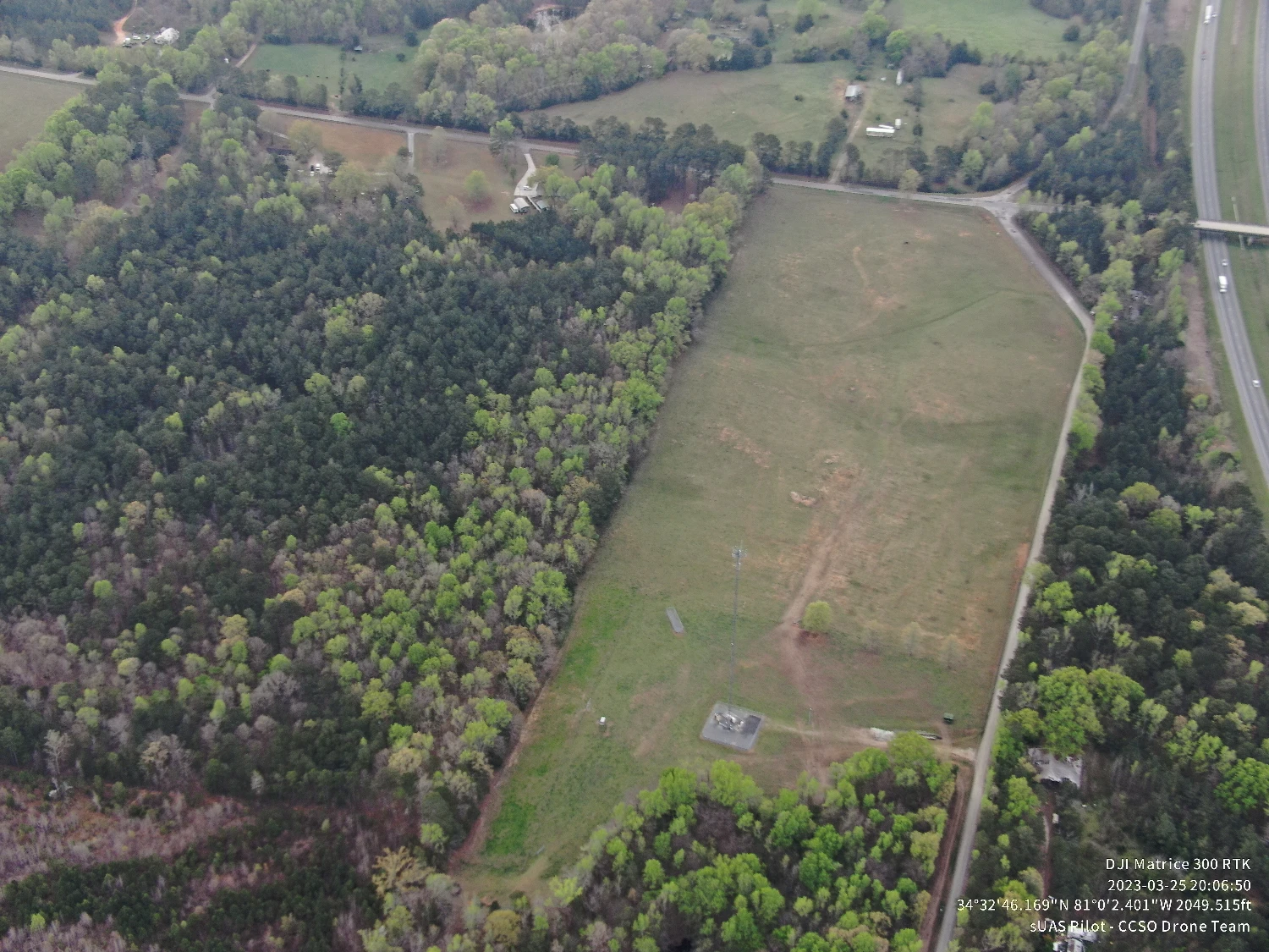 209.563 Acres Adjacent to and on the I-77 Interstate Corridor 40 Minutes South of Charlotte w/ 5 MWs Now Developable Tract