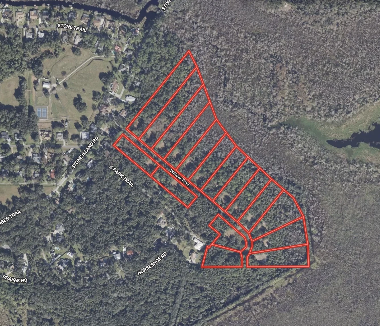16 Build-Ready Estate Lots in Stone Island/Willow Creek — ±182 Acres Assemblage (Volusia County)