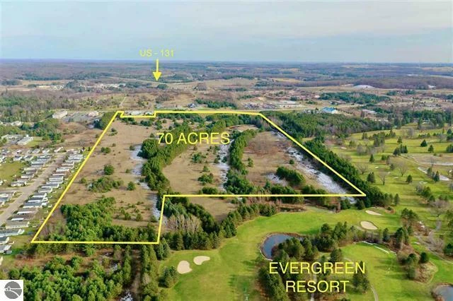 Prime 72-Acre Development Opportunity Bordering City of Cadillac & Evergreen Golf Course