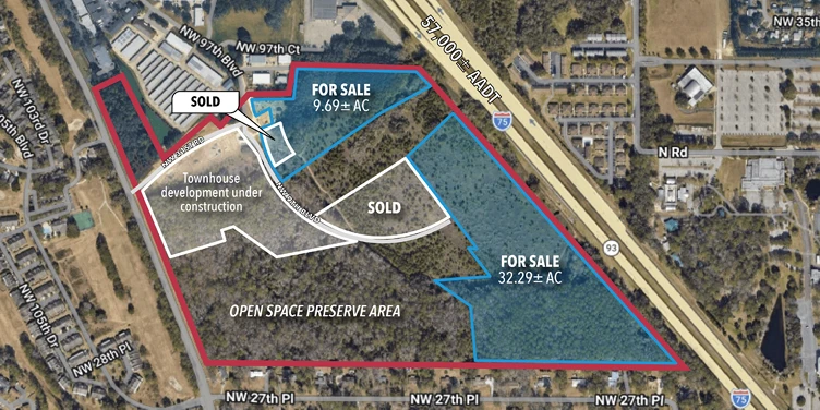 41.98± Acres (2 Parcels) SW Quadrant I-75 & NW 39th Avenue