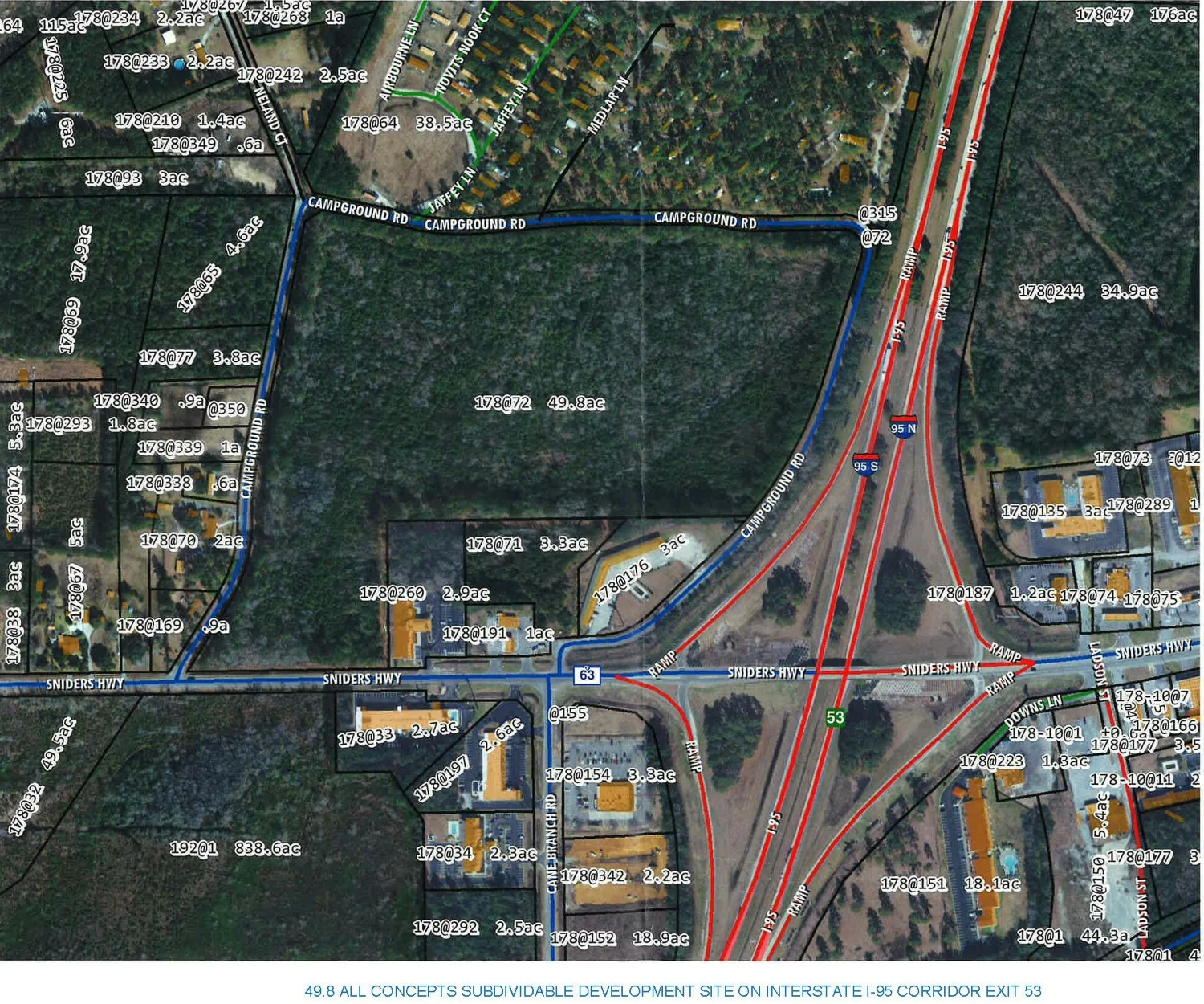 SC Interstate I-95 Corridor Centric 49.8 AC Industrial/Distribution/IOS at I-95 Exit 53 | SUBDIVIDABLE - IICD ZONED