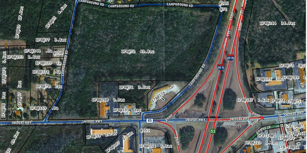 SC Interstate I-95 Corridor Centric 49.8 AC Industrial/Distribution/IOS at I-95 Exit 53 | SUBDIVIDABLE - IICD ZONED