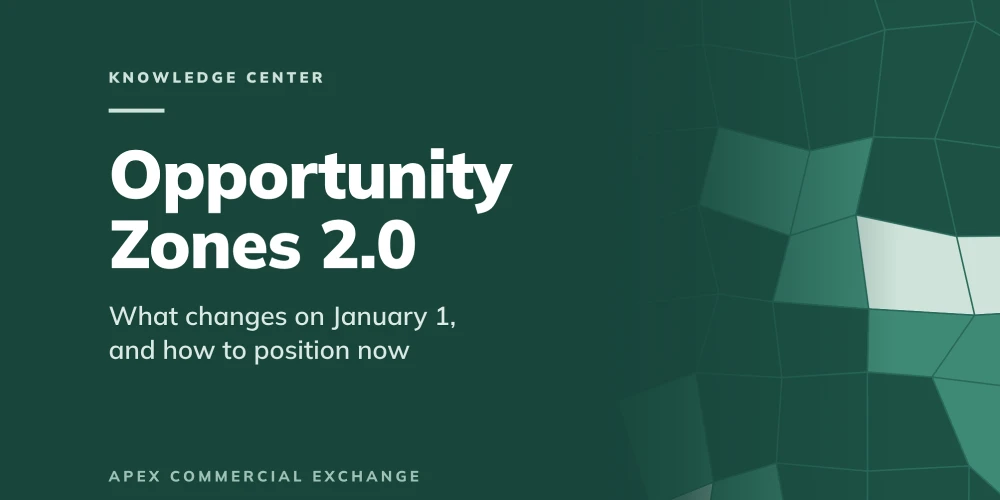 Opportunity Zones 2.0 - What Changes January 1, 2027 