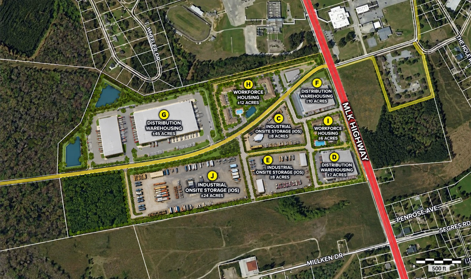 Former Regional Planned Walmart Super Center Site Opportunity Zone 107 Acres Industrial-Hwy Commercial Blank Slate 