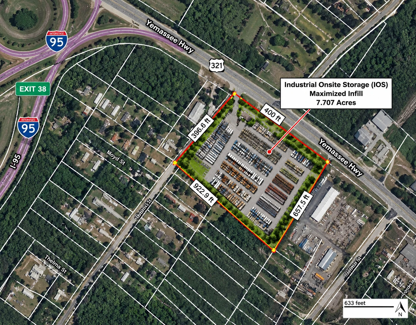 Intermodal Interchange Site - I-95 & CSX Rail Centric by 1 Minute - Workforce Housing - Onward Ports of Savannah and Charleston
