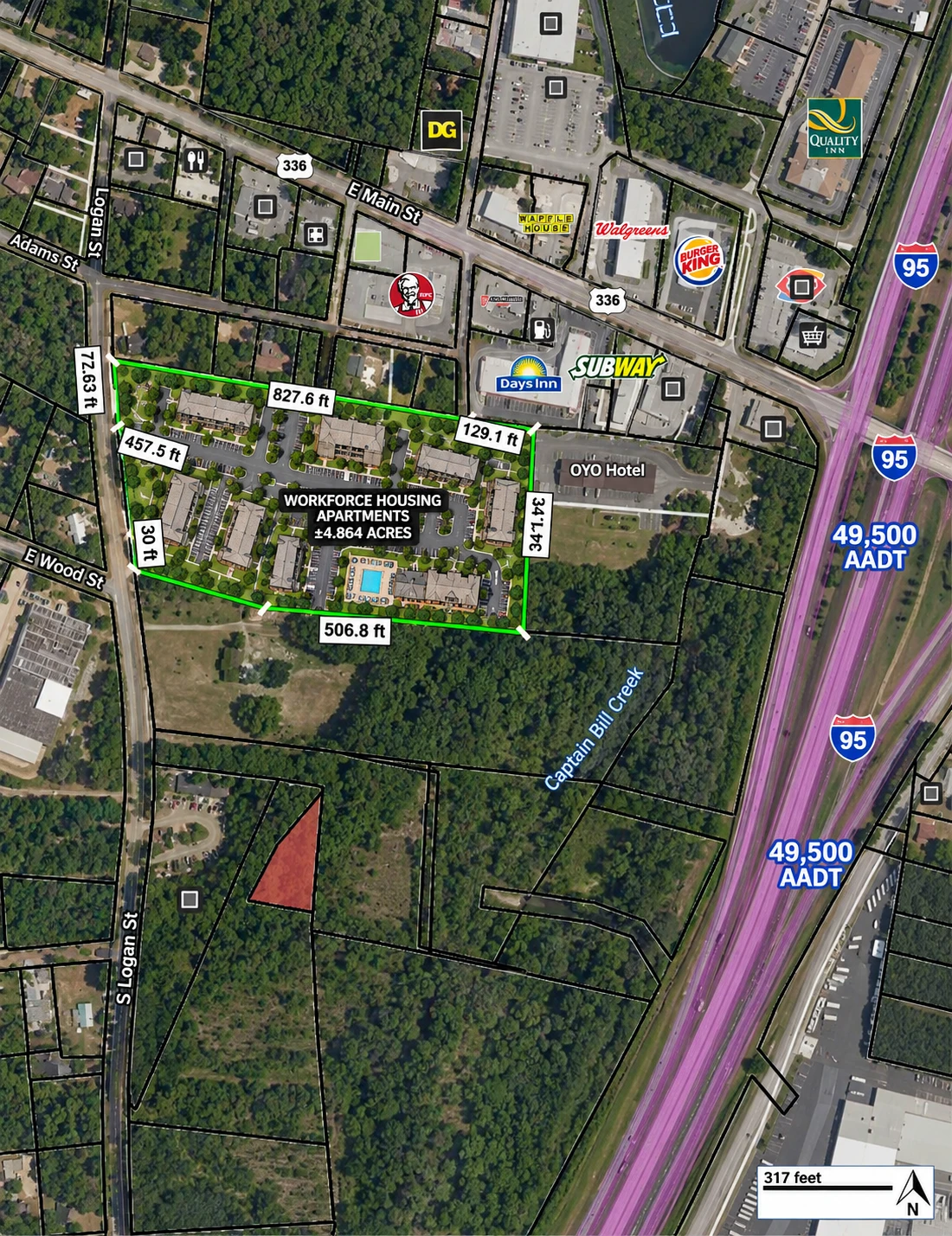 Multi-Phased 4.87 AC I-95 Corridor Centric - IOS - Intermodal - Multifamily - Medical - Development Site