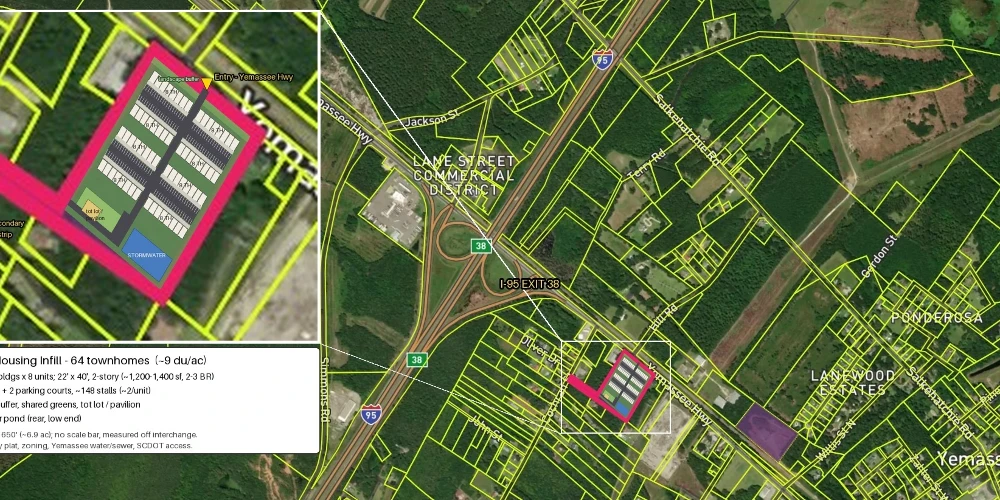 Intermodal Interchange Site - I-95 & CSX Rail Centric by 1 Minute - Workforce Housing - Onward Ports of Savannah and Charleston