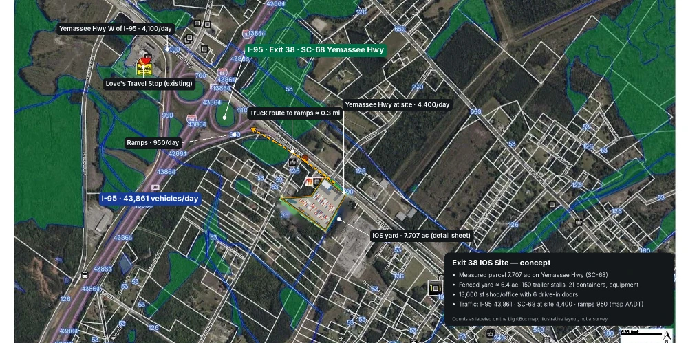 Intermodal Interchange Site - I-95 & CSX Rail Centric by 1 Minute - Workforce Housing - Onward Ports of Savannah and Charleston