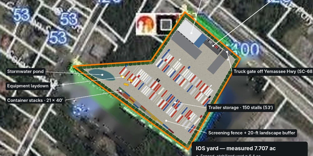 Intermodal Interchange Site - I-95 & CSX Rail Centric by 1 Minute - Workforce Housing - Onward Ports of Savannah and Charleston