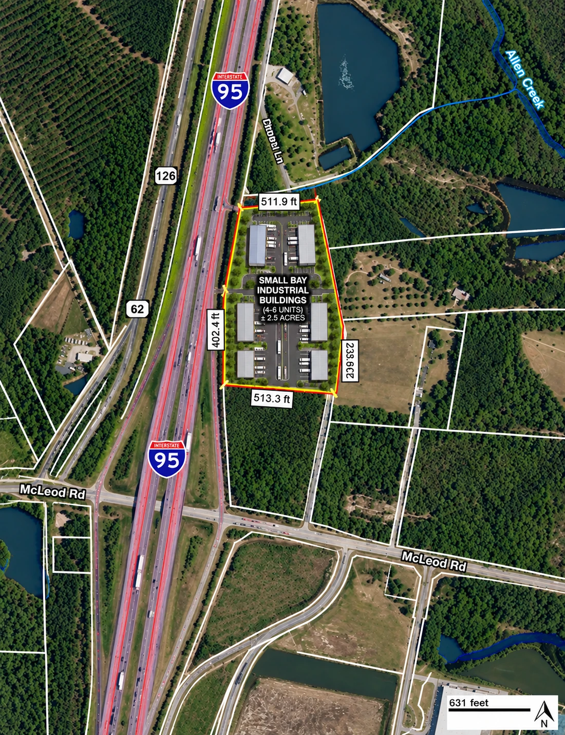 INTERSTATE 1-95 EXIT 62 | 11.37 ACs / TRUCKING INTERCHANGE SITE | OPPORTUNITY ZONE